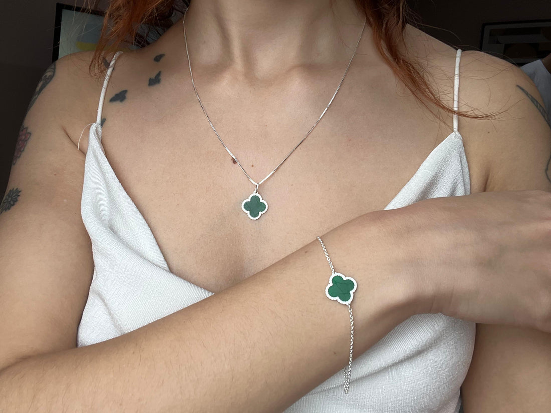 Conjunto Trevo - Colar + Pulseira